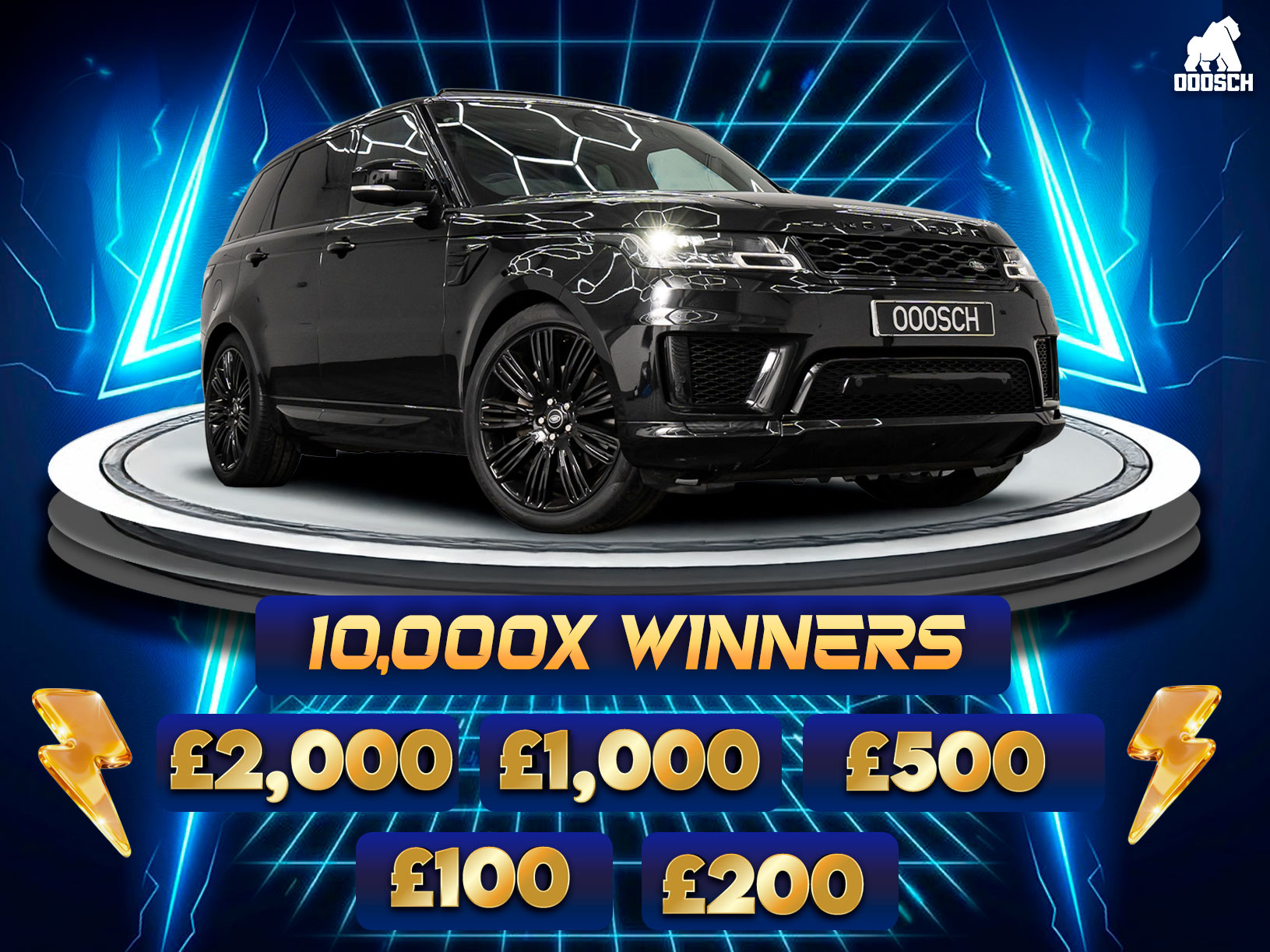 WIN THIS RANGE ROVER SPORT for 99p (+ £30,000 Instant Win Prize Pot)