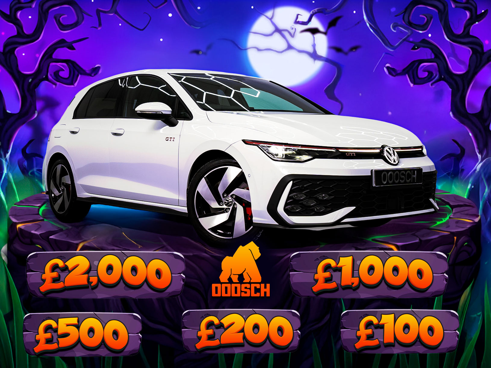 Win this 2025 VW GOLF GTI for 99p + (£35,000 Instant Win Prize Pot)