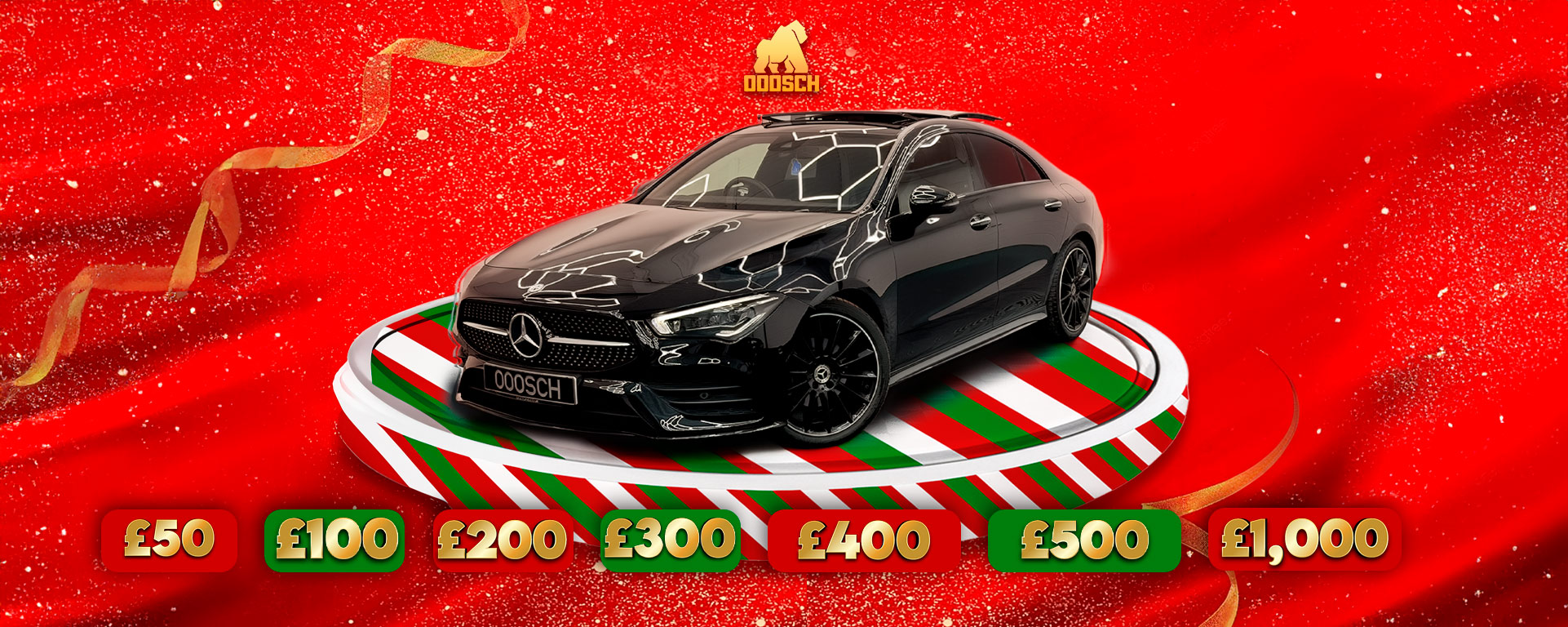 Win this Mercedes Benz CLA for 99p + (£28,000 Instant Win Prize Pot)