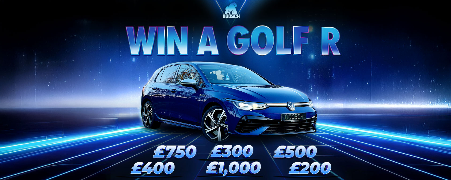 WIN a VW GOLF R for 49p + (£21,300 of Instant Wins)