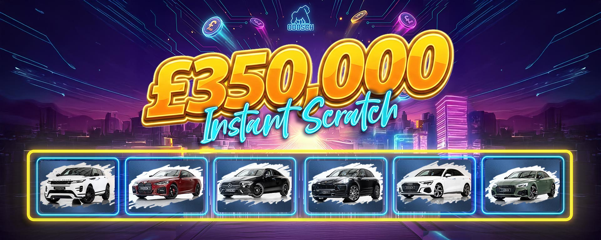 £350,000 Lucky Dip Cyber Scratch - Cash or Cars
