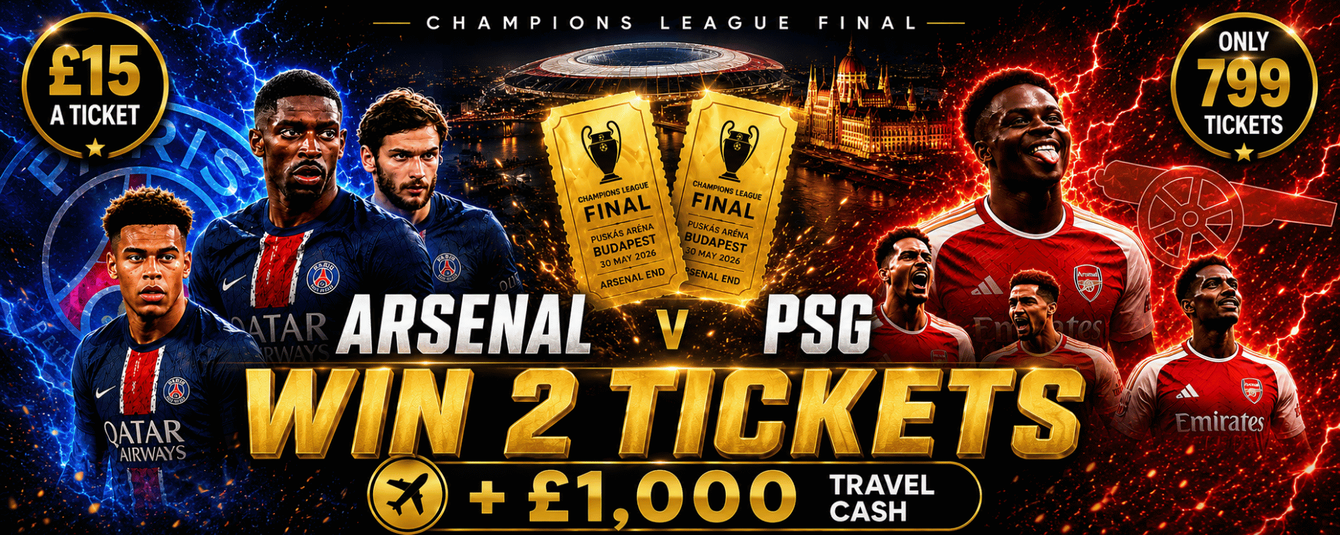 2x Champions League Final Tickets