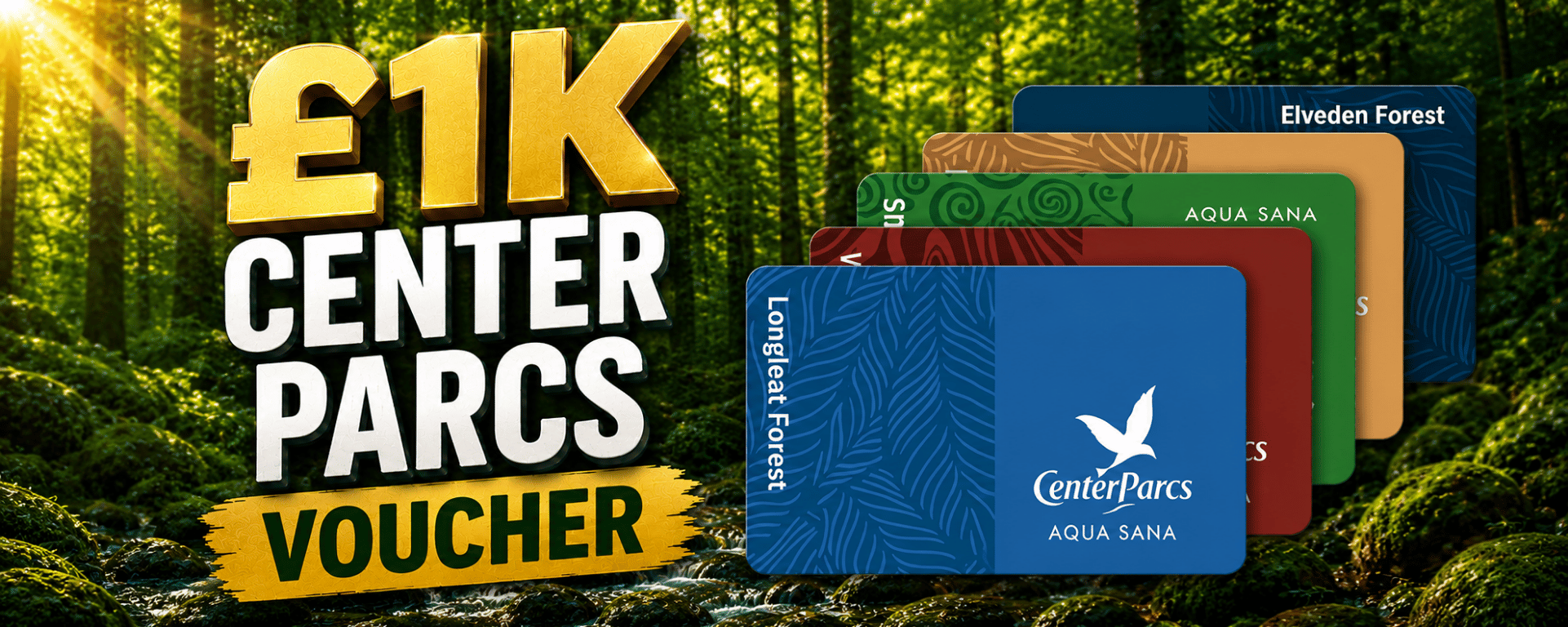 £1K Center Parcs Voucher
