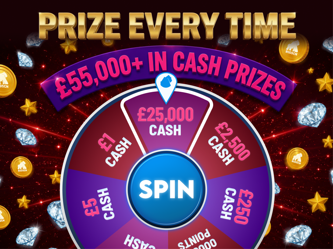 PRIZE EVERY TIME - £55,000 in Cash Prizes 