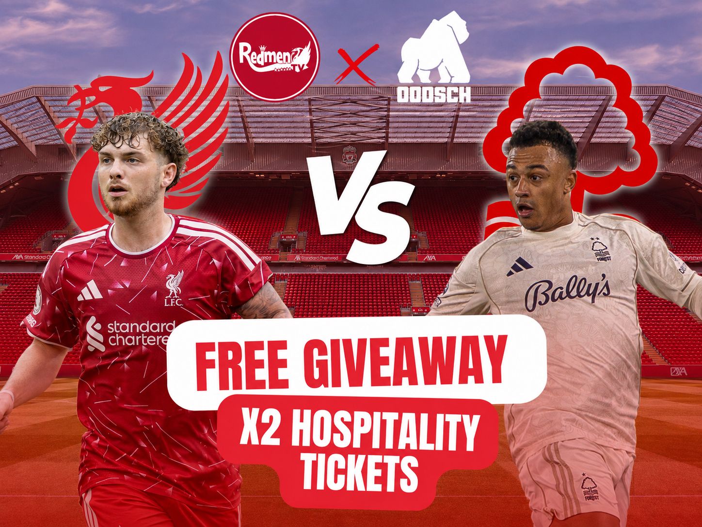 LIVERPOOL V NOTTINGHAM FOREST - FREE GIVEAWAY