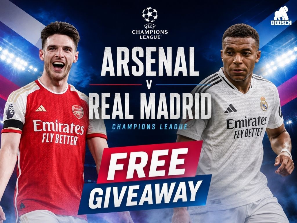 Arsenal V Real Madrid Free Giveaway