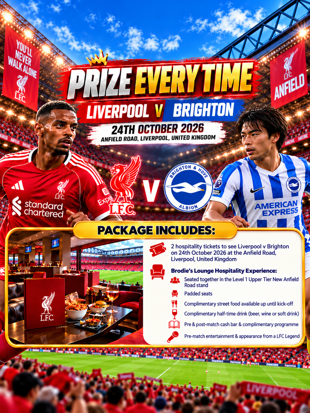 Prize Every Time - Liverpool v Brighton