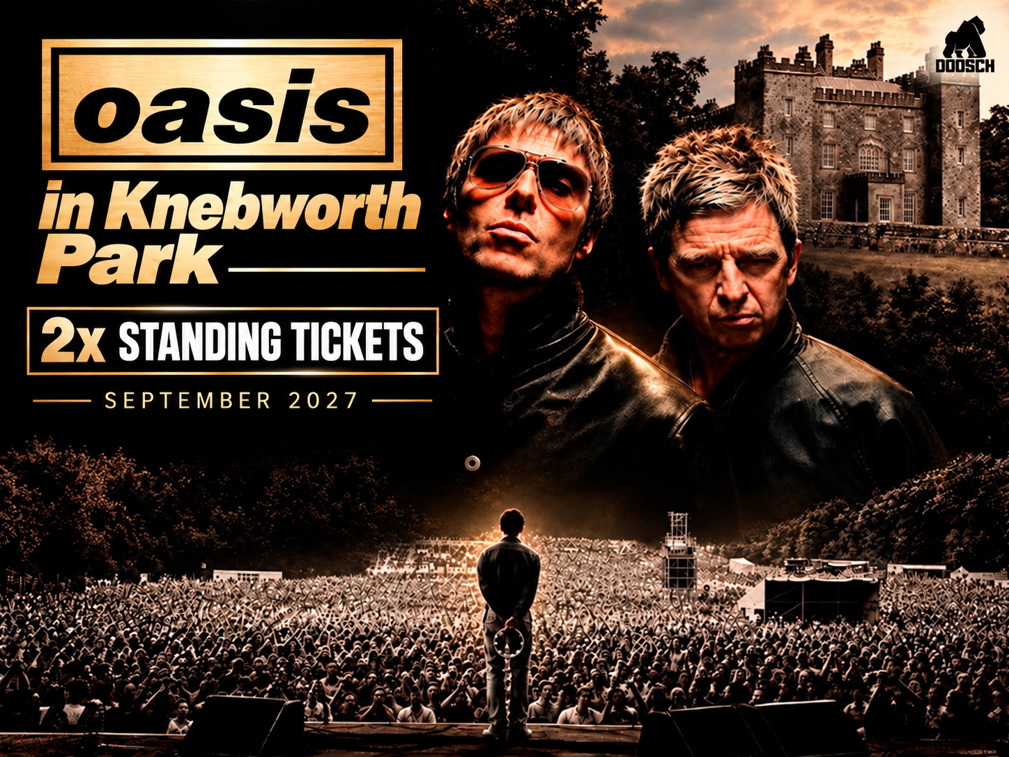 Oasis in Knebworth Park + £200 Spending Money